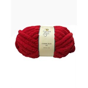 Yarn Bee Eternal Bliss Red Chunky Chenille Yarn 8 oz 29 Yds Knitting Crochet